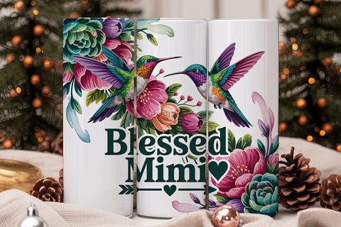 Blessed Mimi 20oz Tumbler Wrap Sublimation DesignSVG 