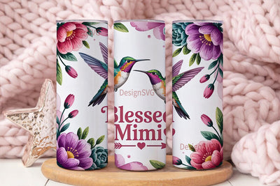 Blessed Mimi 20oz Tumbler Wrap Sublimation DesignSVG 