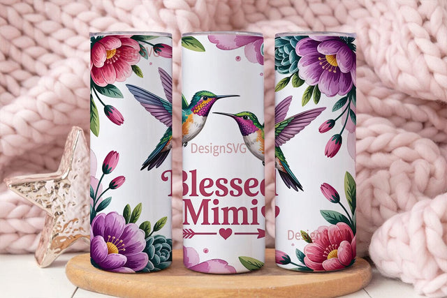 Blessed Mimi 20oz Tumbler Wrap Sublimation DesignSVG 