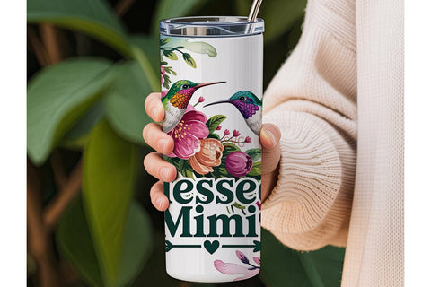 Blessed Mimi 20oz Tumbler Wrap Sublimation DesignSVG 