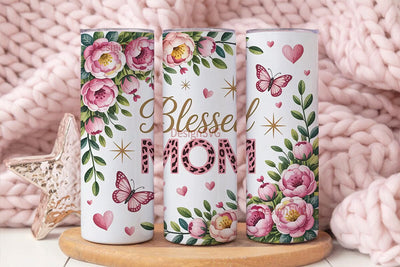 Blessed Mom 20oz Tumbler Wrap Sublimation DesignSVG 