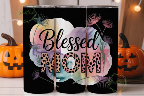 Blessed Mom 20oz Tumbler Wrap Sublimation PixelChick 