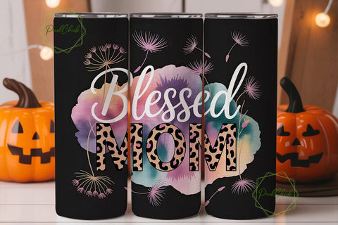 Blessed Mom 20oz Tumbler Wrap Sublimation PixelChick 