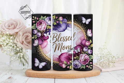 Blessed Mom 20oz Tumbler Wrap Sublimation sassyprint 