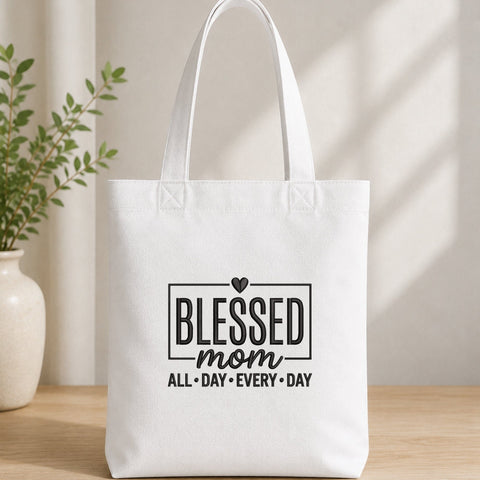 Blessed Mom All Day Every Day Embroidery Design – Mother Quote Machine Embroidery File, Mom Life Heart Design Embroidery/Applique DESIGNS PatternFeed8 