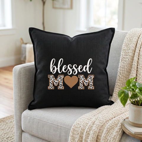 Blessed Mom Embroidery Design – Leopard Print Mama Heart Mother's Day Machine Embroidery File Embroidery/Applique DESIGNS PatternFeed8 