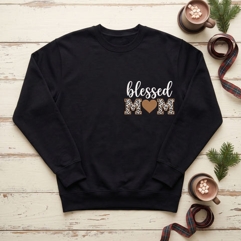Blessed Mom Embroidery Design – Leopard Print Mama Heart Mother's Day Machine Embroidery File Embroidery/Applique DESIGNS PatternFeed8 
