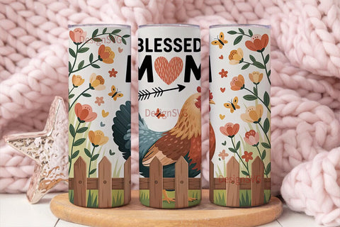 Blessed Mom Hen 20oz Tumbler Design Sublimation DesignSVG 