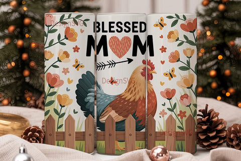 Blessed Mom Hen 20oz Tumbler Design Sublimation DesignSVG 