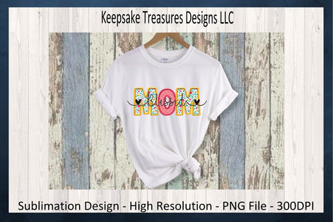Blessed Mom Sublimation Design, Faux Stitch Embroidery, Mother's Day PNG, Mom Quotes Sublimation Keepsake Treasures Designs LLC. 