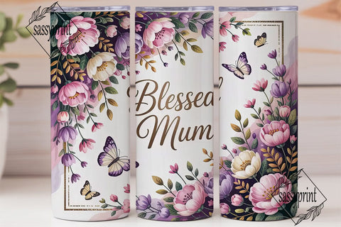 Blessed Mum 20oz Tumbler Design Sublimation sassyprint 