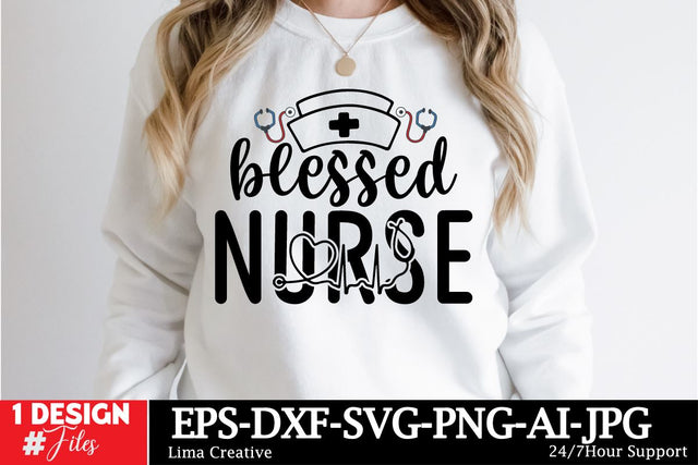 Blessed Nurse SVG Cut File, Nurse Sublimation, Nurse T-shirt Design ,Nurse SVG Clip Art , Nurse Sublimation quotes , Nurse Retro T-shirt Design SVG Insomnia Std 