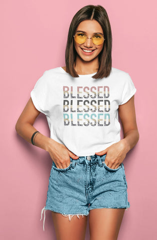 Blessed Repeating Word Art PNG Sublimation So Fontsy VIP Design Shop 