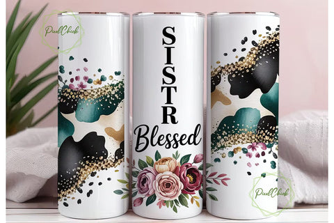 Blessed Sister Tumbler Wrap Sublimation PixelChick 