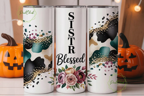 Blessed Sister Tumbler Wrap Sublimation PixelChick 