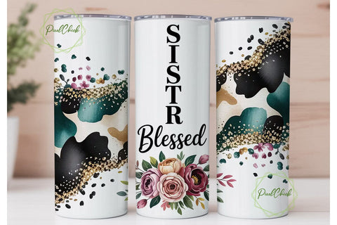 Blessed Sister Tumbler Wrap Sublimation PixelChick 