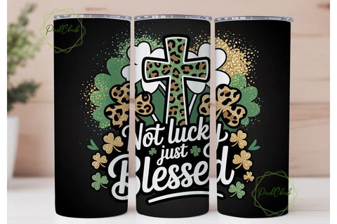 Blessed St. Patrick's Tumbler Wrap Sublimation PixelChick 