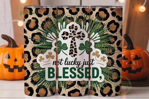 Blessed St. Patrick's Tumbler Wrap Sublimation PixelChick 