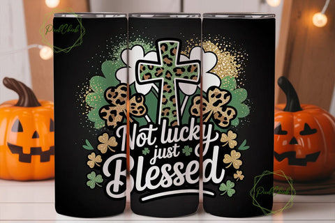 Blessed St. Patrick's Tumbler Wrap Sublimation PixelChick 