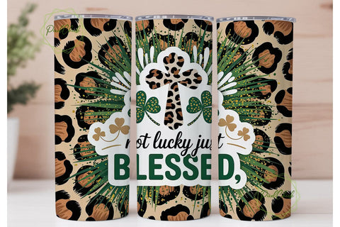 Blessed St. Patrick's Tumbler Wrap Sublimation PixelChick 
