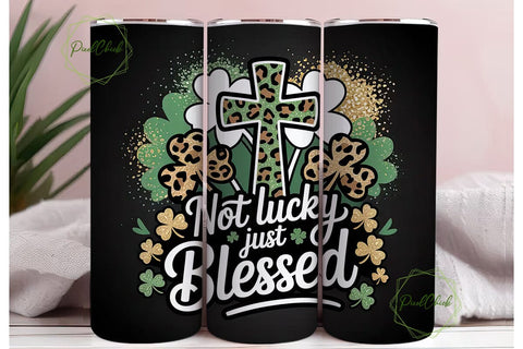 Blessed St. Patrick's Tumbler Wrap Sublimation PixelChick 