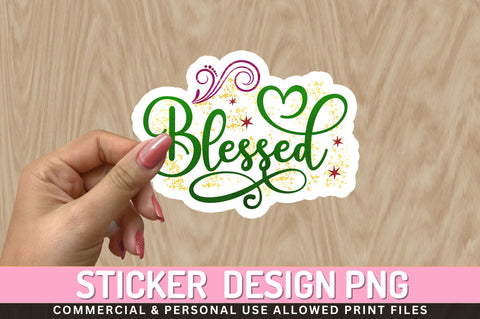 Blessed Sticker Design Sublimation Regulrcrative 