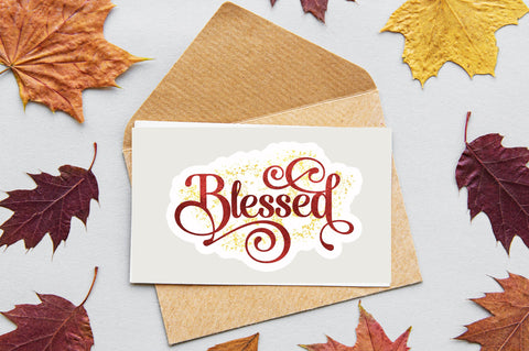 Blessed Sticker Design Sublimation Regulrcrative 