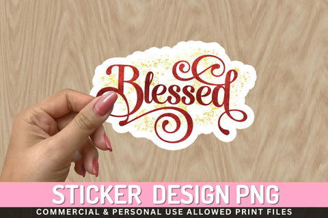 Blessed Sticker Design Sublimation Regulrcrative 