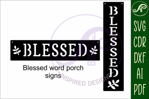 Blessed Word wall art sign, SVG file SVG APInspireddesigns 
