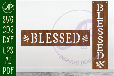 Blessed Word wall art sign, SVG file SVG APInspireddesigns 