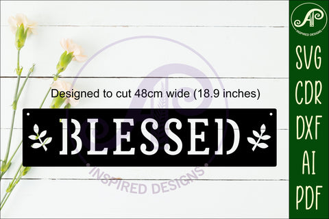 Blessed Word wall art sign, SVG file SVG APInspireddesigns 