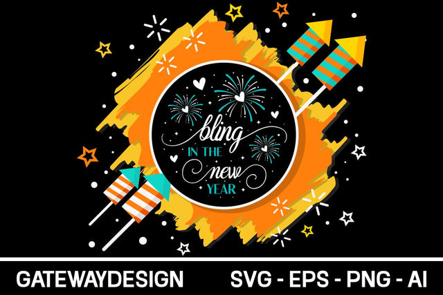 Bling In The New Year Svg SVG designmaster24 