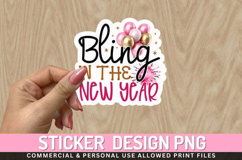 Bling in the Sticker Design Sublimation Regulrcrative 