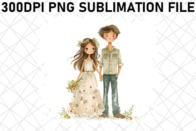 Blissful Beginnings: Wedding PNG Kit Sublimation afrosvg 