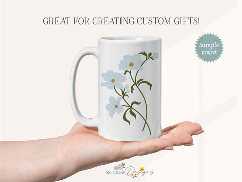 Blissful Blooms Floral Craft File SVG Aja Nicole Designs 