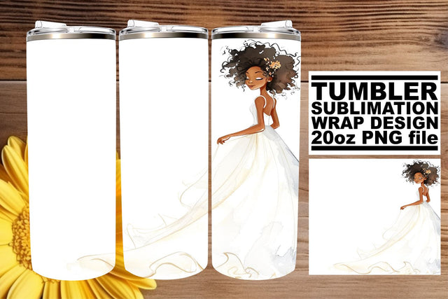 Blissful Watercolor Wedding Tumbler: Love's Embrace 20oz Edition Sublimation afrosvg 