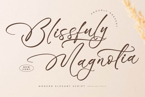 Blissfuly Magnotia - Modern Elegant Script Font Letterena Studios 