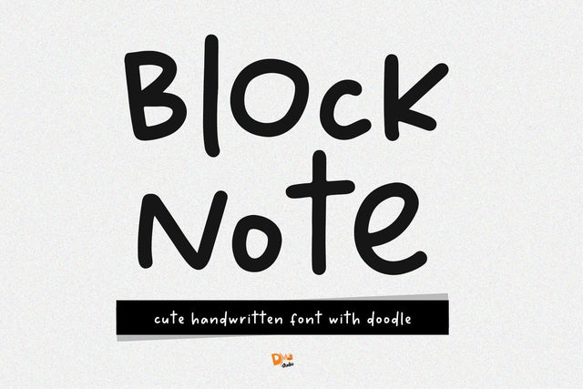 Block Note Font Dm Letter Studio 