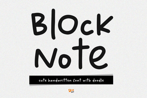 Block Note Font Dm Letter Studio 