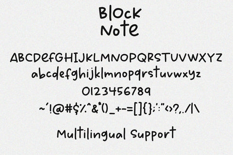 Block Note Font Dm Letter Studio 
