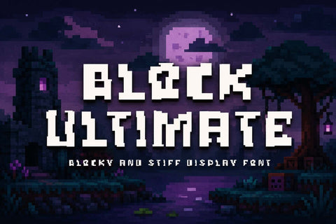 Block Ultimate Font Prasetya Letter 