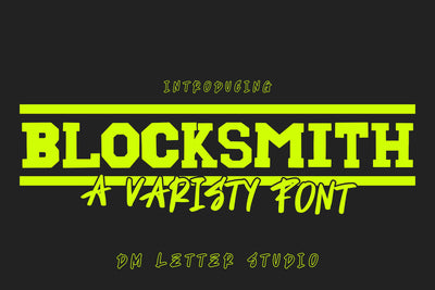 Blocksmith Font Dm Letter Studio 