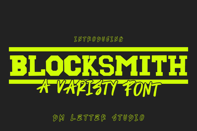 Blocksmith Font Dm Letter Studio 