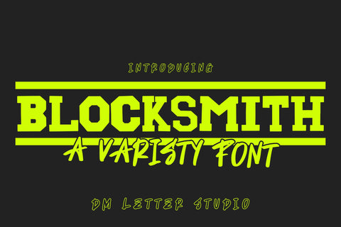 Blocksmith Font Dm Letter Studio 