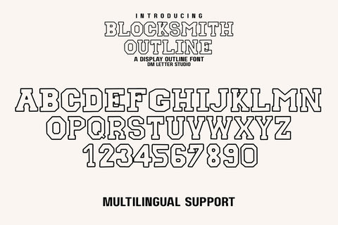 Blocksmith Outline Font Dm Letter Studio 