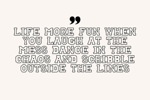 Blocksmith Outline Font Dm Letter Studio 