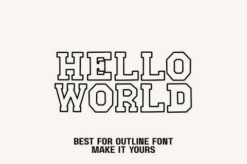 Blocksmith Outline Font Dm Letter Studio 