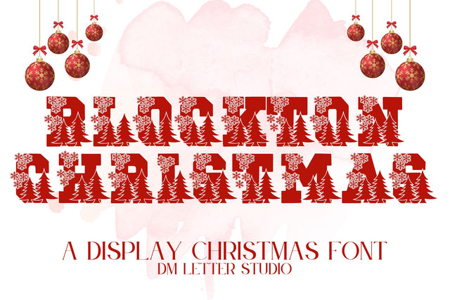 Blockton Christmas Font Dm Letter Studio 