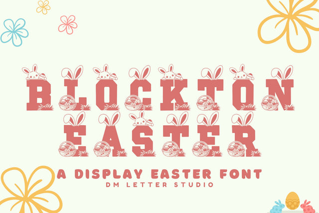 Blockton Easter Font Dm Letter Studio 