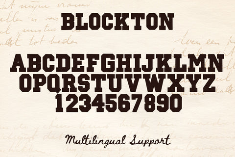 Blockton Font Dm Letter Studio 